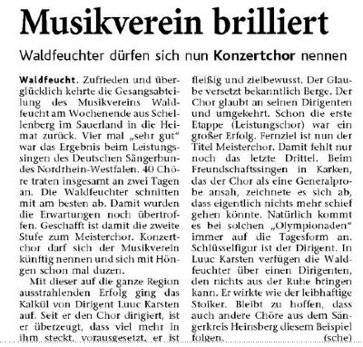 Heinsberger Zeitung vom 23.06.2006 (Herr Scherrers)