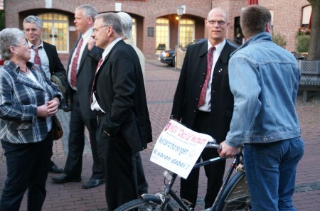 Ankunft in Waldfeucht, Marktplatz